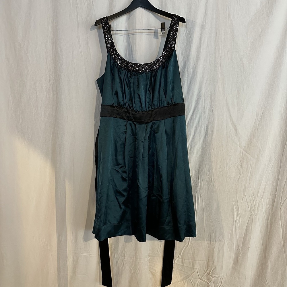 Women's Maurices Emerald Green Evening Sequin Dress Size Plus Size 26